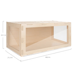 Niteangel Bigger World - MDF Aspen Terrarium for Hamster Gerbils Mice Lemming Degus or Other Small-Sized Pets