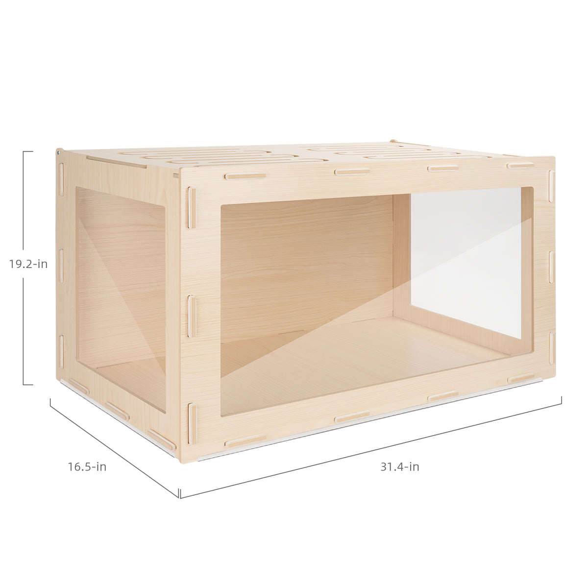 Niteangel Bigger World - MDF Aspen Terrarium for Hamster Gerbils Mice Lemming Degus or Other Small-Sized Pets