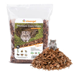 Niteangel Coco Peat & Chips Dry Digging & Burrowing Base for Rodent Pets