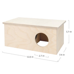 Niteangel Birch Chamber-Maze Hamster Hideout - Small Pets Woodland House Habitats Decor