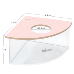 Niteangel Small Animal Sand-Bath Box - Acrylic Critter's Sand Bath Shower Room & Digging Sand Container〔Triangle〕