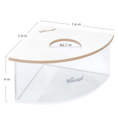Niteangel Small Animal Sand-Bath Box - Acrylic Critter's Sand Bath Shower Room & Digging Sand Container〔Triangle〕