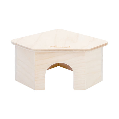 Niteangel Birch Chamber Maze Hamster Hideout - Small Pets Forest House Habitat Decoration for Hamster Mice Gerbils〔Triangle-Shaped Hamster Hut〕