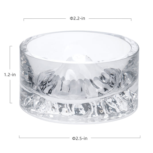 Niteangel Hamster Feeding & Water Bowls- Mount Fuji Series Glass Drinking Bowls for Dwarf Syrian Hamsters Gerbils Mice Rats or Other Similar-Sized Small Pets