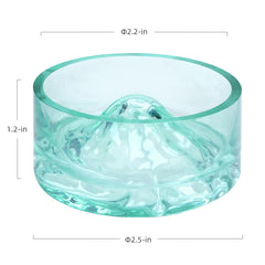 Niteangel Hamster Feeding & Water Bowls- Mount Fuji Series Glass Drinking Bowls for Dwarf Syrian Hamsters Gerbils Mice Rats or Other Similar-Sized Small Pets