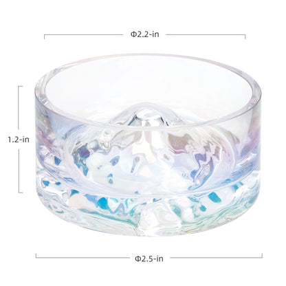 Niteangel Hamster Feeding & Water Bowls- Mount Fuji Series Glass Drinking Bowls for Dwarf Syrian Hamsters Gerbils Mice Rats or Other Similar-Sized Small Pets