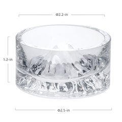 Niteangel Hamster Feeding & Water Bowls- Mount Fuji Series Glass Drinking Bowls for Dwarf Syrian Hamsters Gerbils Mice Rats or Other Similar-Sized Small Pets